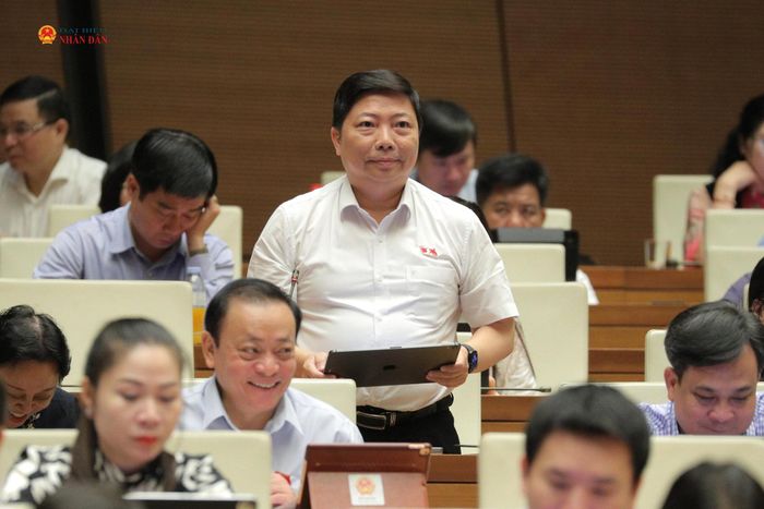 ĐBQH Nguyễn Vũ Trung (TP. Hồ Chí Minh) phát biểu. Ảnh: Hồ Long