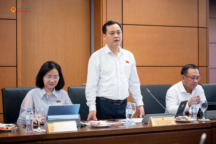 ĐBQH Lê Văn Đông (TP. Hồ Chí Minh) phát biểu thảo luận tại tổ