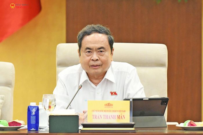 Chủ tịch Quốc hội Trần Thanh Mẫn phát biểu tại phiên họp