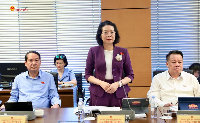 ĐBQH Mai Thị Phương Hoa (Ninh Bình) phát biểu tại Tổ 10