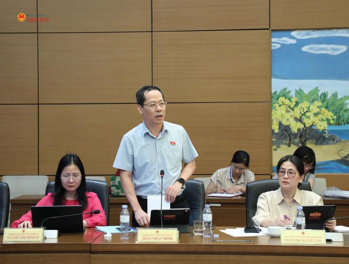 ĐBQH Trần Nhật Minh (Nghệ An) phát biểu thảo luận tại tổ