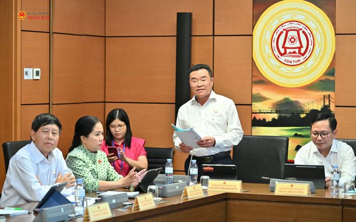 ĐBQH Nguyễn Thanh Phong (Vĩnh Long) phát biểu thảo luận tại Tổ 12