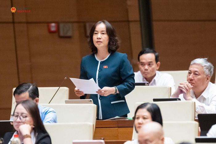 ĐBQH Nguyễn Thị Kim Anh (Bắc Ninh) phát biểu