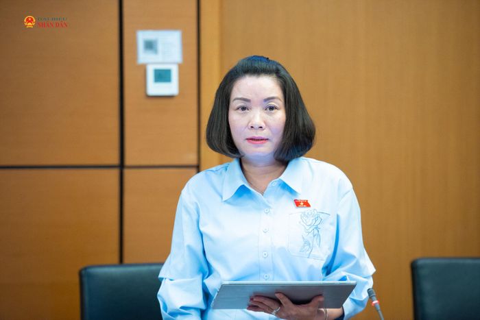 ĐBQH Nguyễn Minh Tâm (Quảng Trị) phát biểu thảo luận tại Tổ 13