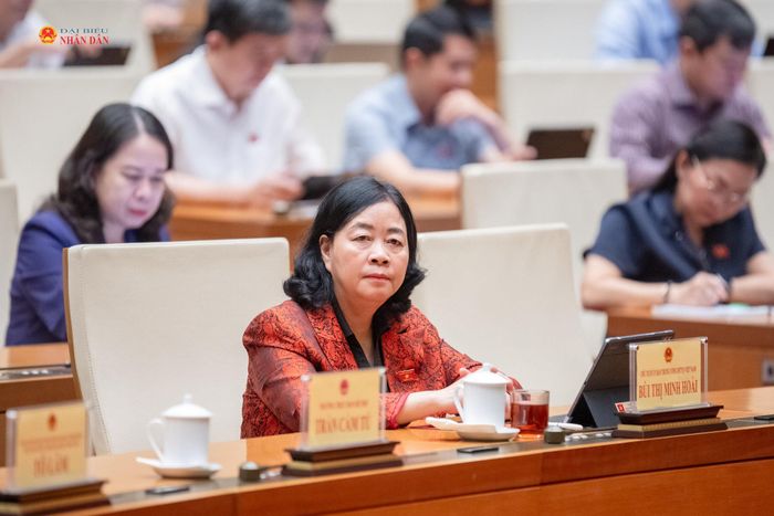 Chủ tịch Ủy ban Trung ương Mặt trận Tổ quốc Việt Nam Bùi Thị Minh Hoài dự phiên họp
