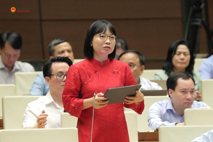 ĐBQH Nguyễn Thị Việt Nga (TP. Hải Phòng) phát biểu