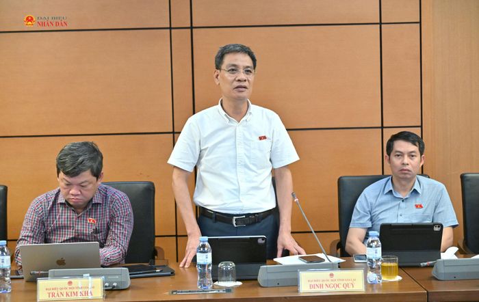 ĐBQH Đinh Ngọc Quý (Gia Lai) phát biểu thảo luận tại Tổ 5