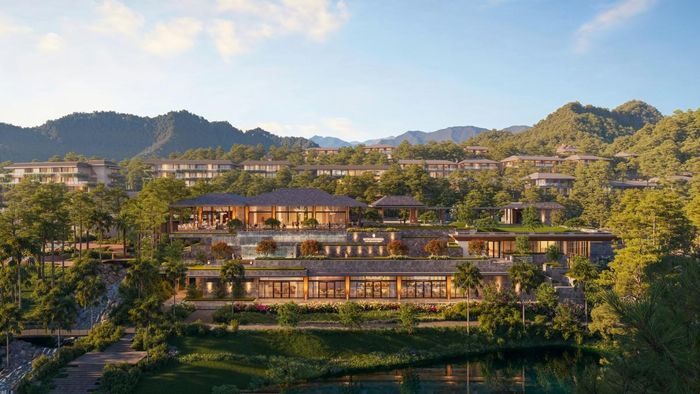 Vị trí tiệm cận sân bay Nội Bài giúp InterContinental Thanh Xuân Valley Resort trở thành điểm dừng chân lý tưởng của giới thương gia và du khách cao cấp quốc tế. Ảnh: BIM Group