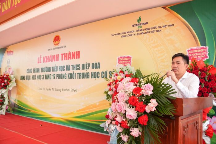 Ông Nguyễn Ngọc Quỳnh, Thành viên HĐQT BSR phát biểu tại buổi lễ. Nguồn: BSR.