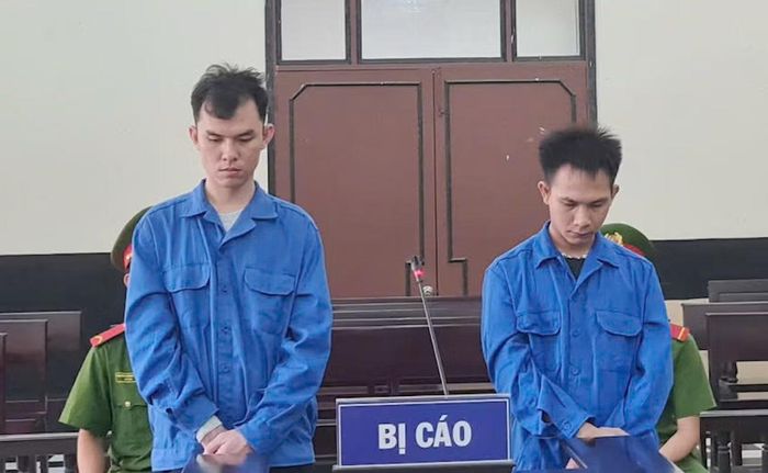 Nguyễn Phước Duy và Lê Chí Bảo tại tòa.