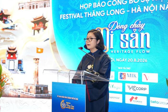 Phó Giám đốc Sở Văn hóa, Thể thao và Du lịch TP Hà Nội Lê Thị Ánh Mai phát biểu tại buổi họp báo vào chiều 19/8 tại Hà Nội.