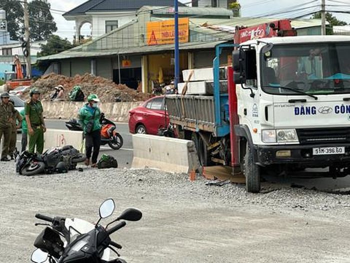Hiện trường vụ tai nạn.