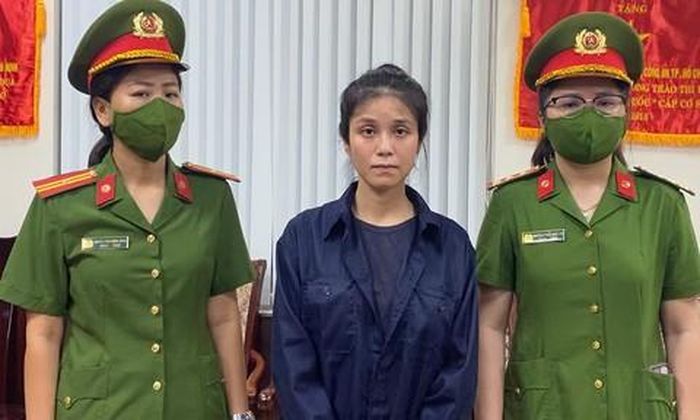 Bị cáo Nguyễn Đỗ Trúc Phương khi bị bắt