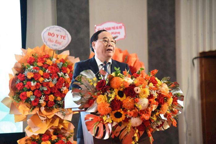 Thầy thuốc nhân dân, PGS.TS Đậu Xuân Cảnh, Chủ tịch Hội Đông y Việt Nam phát biểu. Ảnh: Hà Thu