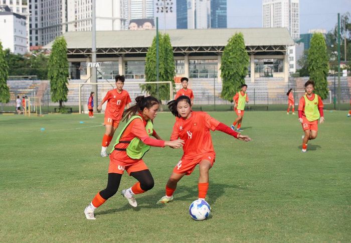 U17 nữ Việt Nam đặt mục tiêu giành quyền vào vòng chung kết U17 nữ châu Á 2027. Ảnh: VFF
