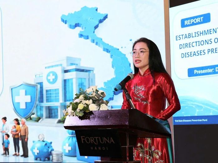TS.BS Trần Khánh Thu, Giám đốc Quỹ Phòng bệnh phát biểu. Ảnh: BYT