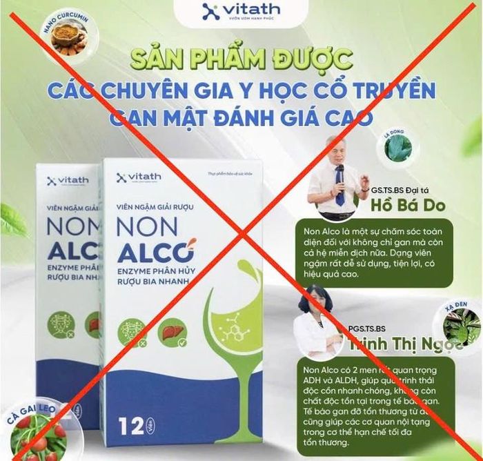 Viên ngậm giải rượu Non Alco vẫn quảng cáo dù chưa có giấy phép và có sử dụng hình ảnh bác sỹ. Ảnh: chụp màn hình.