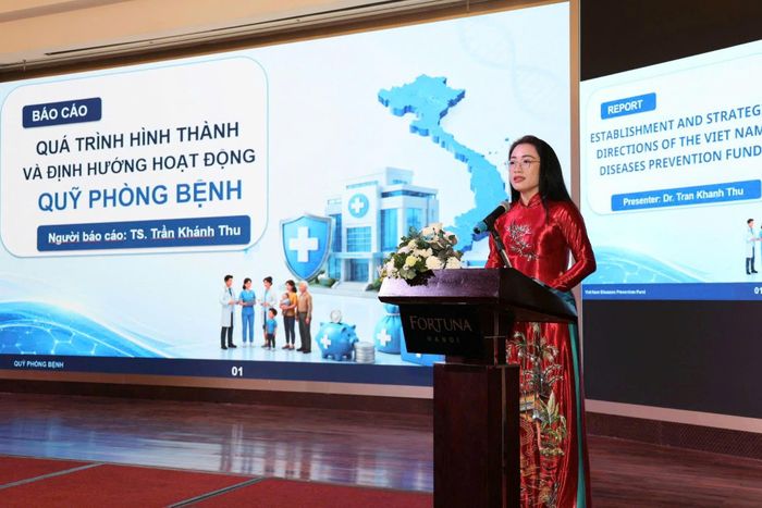 Giám đốc Quỹ Phòng bệnh, TS.BS Trần Khánh Thu phát biểu. Ảnh: Trần Minh