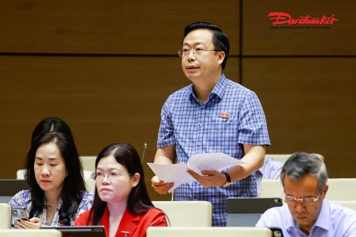 Đại biểu Nguyễn Đại Thắng phát biểu (Ảnh: Quang Vinh)