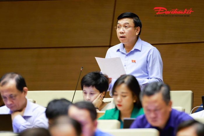 Đại biểu Nguyễn Văn Mạnh phát biểu (Ảnh: Quang Vinh)