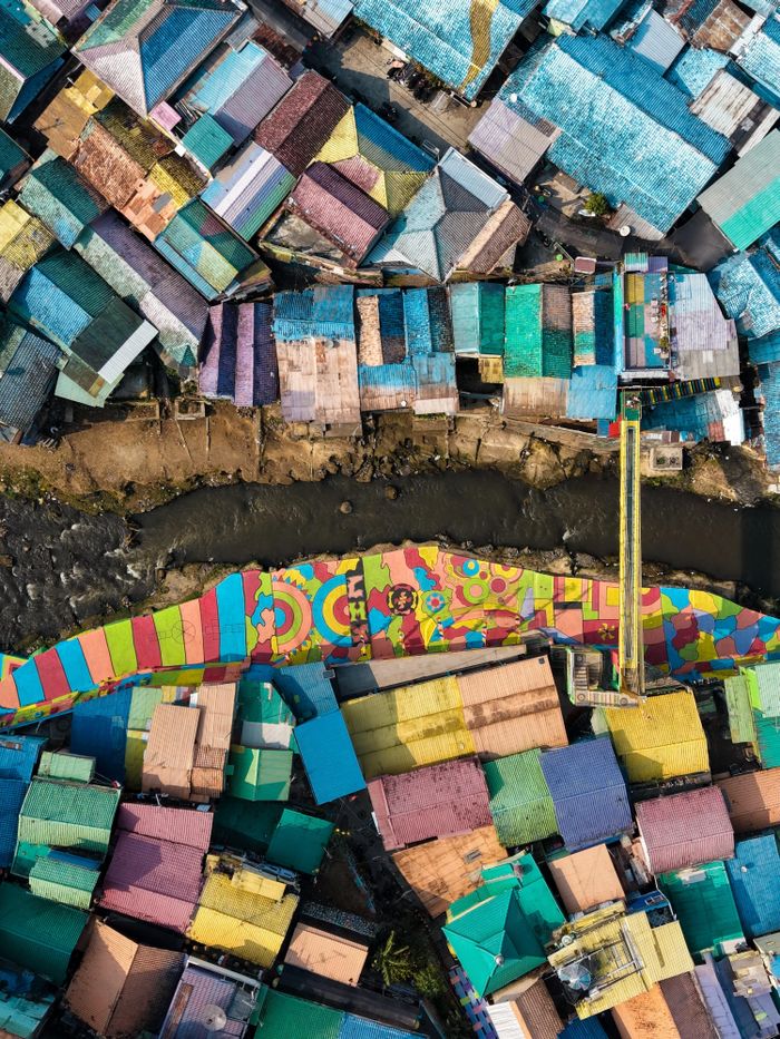 Ngôi làng nhiều màu sắc Kampung Warna Warni Jodipan ở Malang.