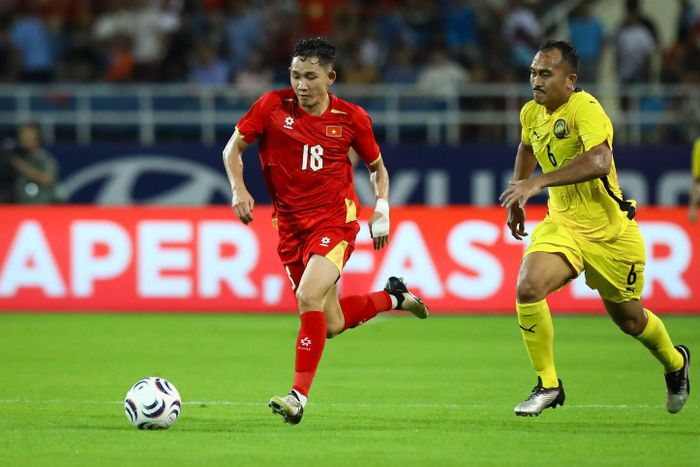 Hai Long trong trận tuyển Việt Nam 2-0 Malaysia tại bán kết lượt về ASEAN Cup 2026 trên sân Mỹ Đình tối 19/8. Ảnh: Minh Chiến.