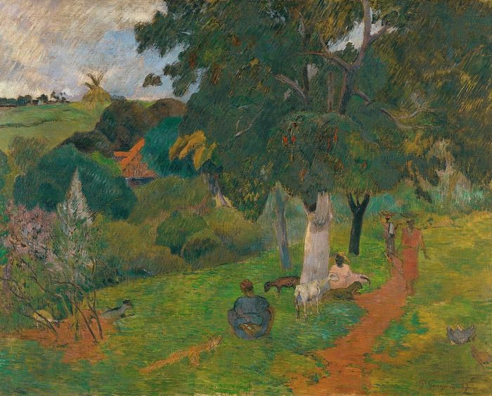 Bức tranh Phong cảnh Martinique (Nhiều lần đến và đi) được họa sĩ Paul Gauguin vẽ năm 1887. Ảnh: wikimedia.