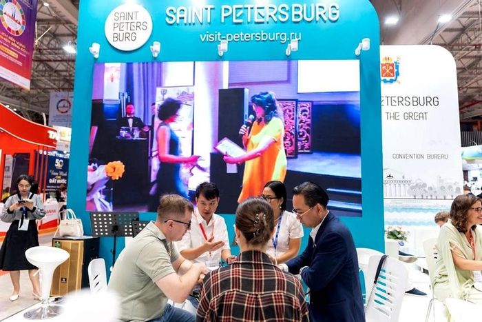 Gian hàng của Saint Petersburg tại Hội chợ Du lịch Quốc tế TP.HCM 2025 luôn thu hút đông đối tác và du khách