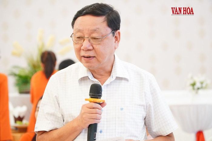 Ông Nguyễn Thế Hùng, nguyên Cục trưởng Cục Di sản văn hóa (Bộ VHTTDL) góp ý tại hội thảo. Ảnh: S.Thùy