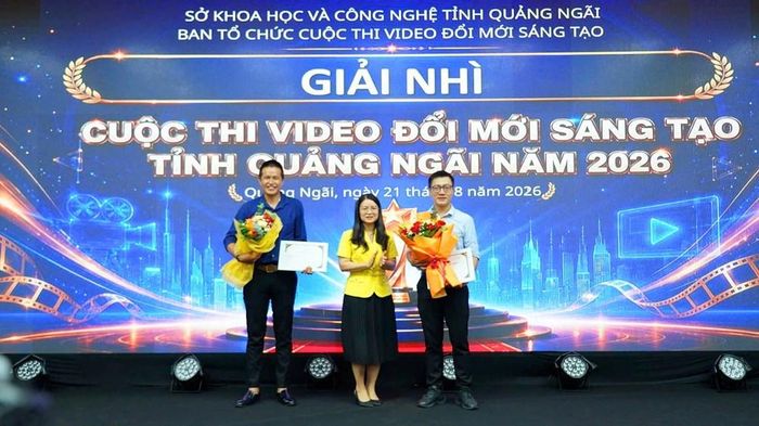 Ban Tổ chức trao giải Cuộc thi video Đổi mới sáng tạo tỉnh Quảng Ngãi năm 2026