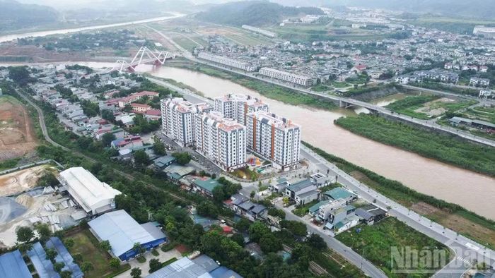 Dự án nhà ở xã hội Hacom Riverside phường Lào Cai cung cấp 760 căn hộ, đáp ứng nhu cầu sinh sống của hơn 1.870 cư dân. (Ảnh: CÔNG HẢI)