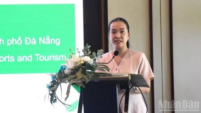 Bà Nguyễn Thị Hoài An, Phó Giám đốc Sở Văn hóa, Thể thao và Du lịch thành phố Đà Nẵng phát biểu tại sự kiện.