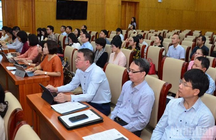 Các đại biểu tham dự hội nghị. (Ảnh: PHẠM CƯỜNG)