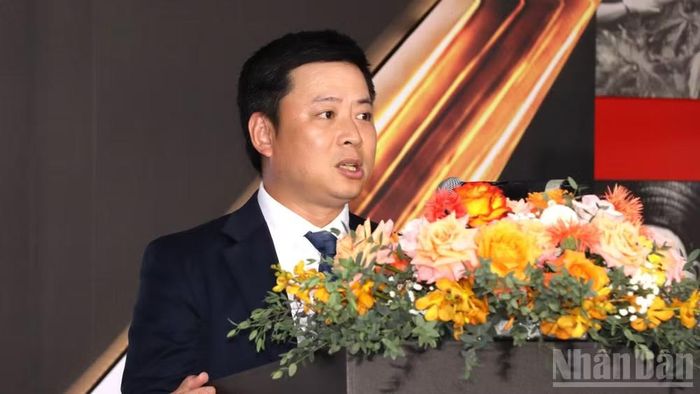Ông Trần Thế Công, Phó vụ trưởng Vụ Hợp tác quốc tế, Bộ Nông nghiệp và Môi trường phát biểu tại sự kiện. (Ảnh: THIÊN VƯƠNG)