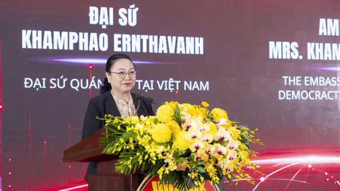 Đại sứ Lào tại Việt Nam, bà Khamphao Ernthavanh. (Ảnh: Ban tổ chức)