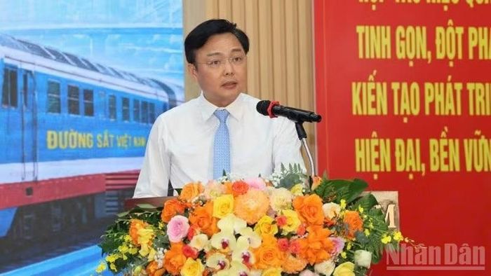 Ông Hoàng Gia Khánh, Tổng Giám đốc Tập đoàn Đường sắt quốc gia Việt Nam. (Ảnh: NHẬT MINH)