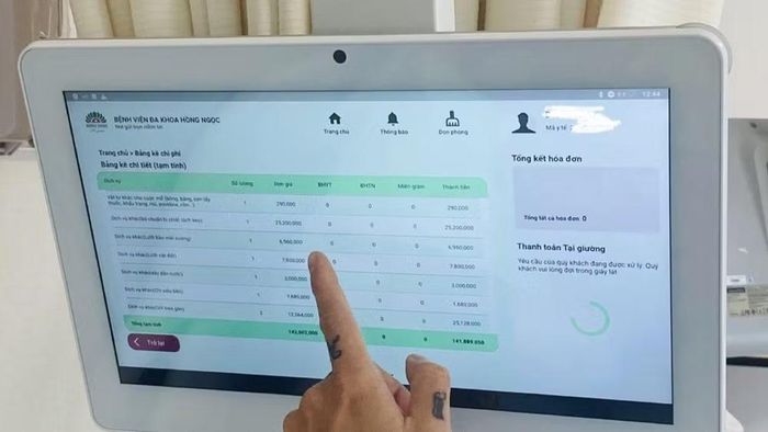 Bảng kê chi phí của anh Hoàng hơn 140 triệu đồng. (Ảnh: Nhân vật cung cấp)