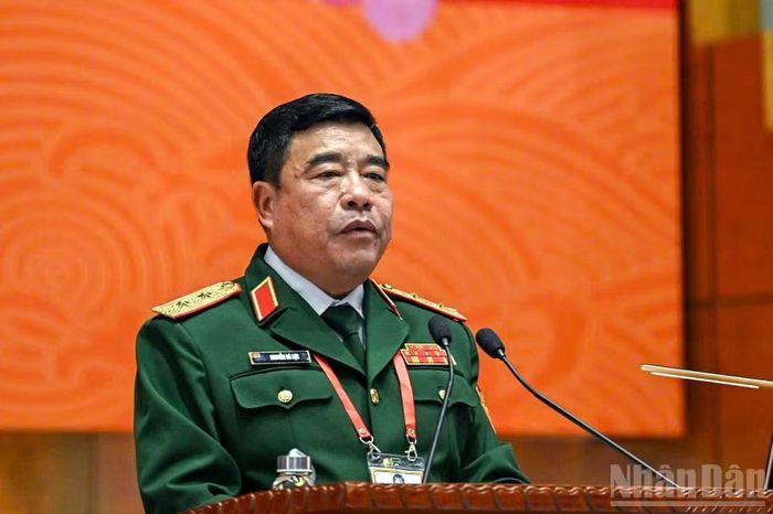 Trung tướng Nguyễn Bá Lực, Phó Tổng Tham mưu trưởng Quân đội nhân dân Việt Nam, Trưởng Ban tổ chức phát biểu khai mạc.