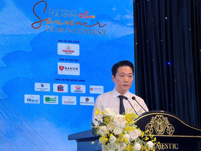  Ông Lê Trương Hiền Hòa, Phó Giám đốc Sở Du lịch TPHCM phát biểu tại cuộc thi. Ảnh: GIA HÂN 