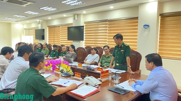 Đại diện lãnh đạo Ban Chỉ huy Bộ đội Biên phòng tỉnh Gia Lai phát biểu tại hội nghị. Ảnh: Thanh Bình