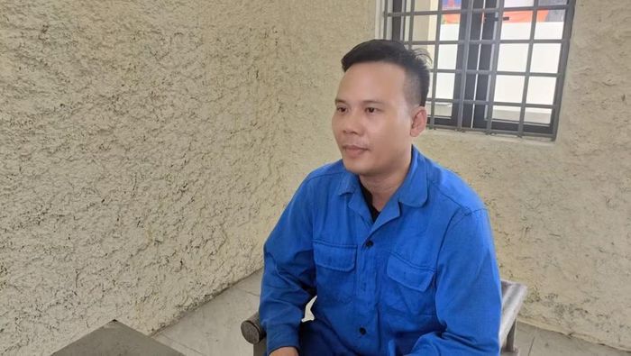 Đối tượng Ma Văn Tân tại Cơ quan Công an. Ảnh: CACC