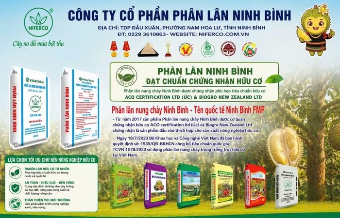 Sản phẩm của Phân lân Ninh Bình