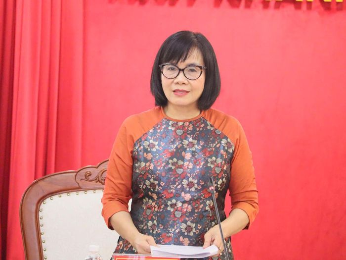 Thứ trưởng Đặng Hoàng Oanh phát biểu. Ảnh: THIÊN THANH
