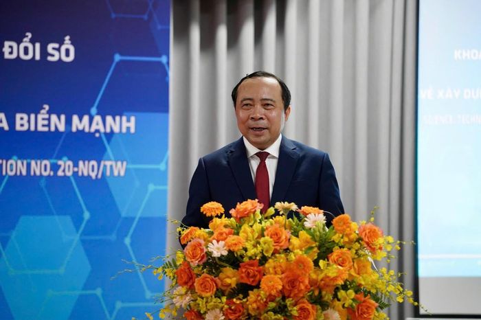 Bộ trưởng bộ KH&CN Vũ Hải Quân - Việt Nam không chỉ nghiên cứu, khai thác biển mà phải từng bước làm chủ biển bằng tri thức, dữ liệu, công nghệ và đổi mới sáng tạo. (Ảnh: MST)
