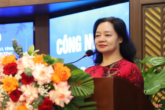 Cục trưởng Cục Đổi mới sáng tạo, Chuyển đổi xanh và Khuyến công Nguyễn Thị Lâm Giang kết luận hội nghị.