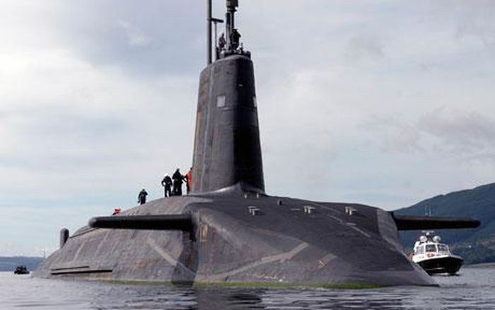 Chiếc tàu ngầm HMS Vanguard của Hải quân Hoàng gia Anh từng va chạm với tàu ngầm của Pháp. Ảnh: Bộ Quốc phòng Anh