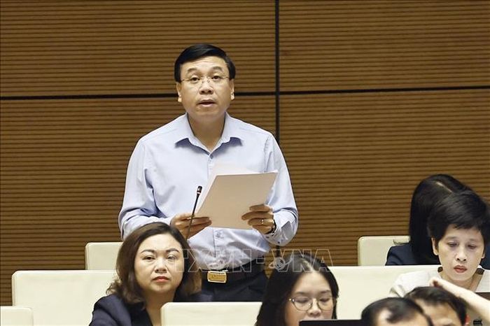 Đại biểu Quốc hội tỉnh Phú Thọ Nguyễn Văn Mạnh phát biểu.