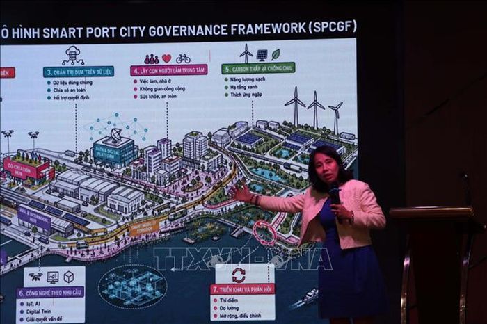 PGS. TS Trịnh Tú Anh, Viện trưởng Viện đô thị thông minh và quản lý (Đại học Kinh tế Thành phố Hồ Chí Minh), phát biểu tại Hội thảo.