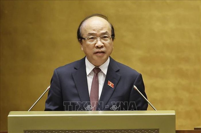 Chủ nhiệm Ủy ban Pháp luật và Tư pháp của Quốc hội Phan Chí Hiếu phát biểu. Ảnh: Doãn Tấn/TTXVN