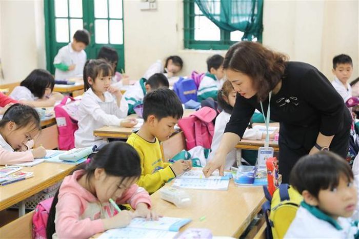 Một giờ học của học sinh Hà Nội. Ảnh: Thanh Tùng/TTXVN